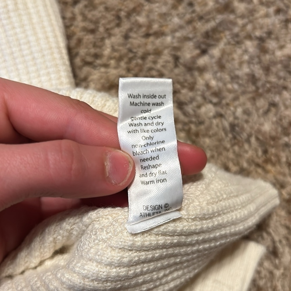 Athleta women’s button neck close to a waffle knit top - Picture 5 of 5